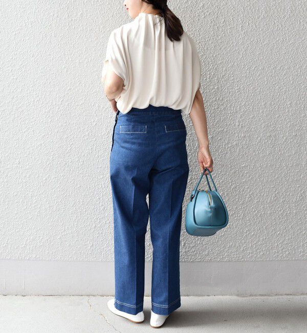 SHIPS for women「〈手洗い可能〉ネック ギャザー ソリッド ブラウス 」|シャツ・ブラウス|