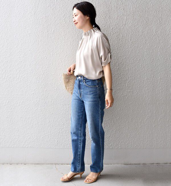 SHIPS for women「〈手洗い可能〉ネック ギャザー ソリッド ブラウス 」|シャツ・ブラウス|