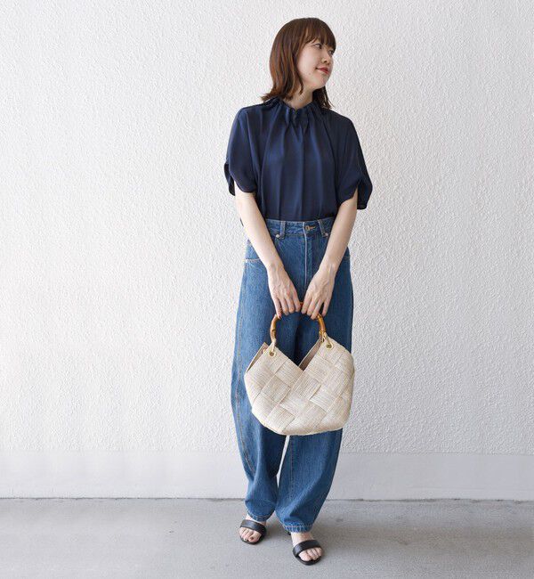 SHIPS for women「〈手洗い可能〉ネック ギャザー ソリッド ブラウス 」|シャツ・ブラウス|