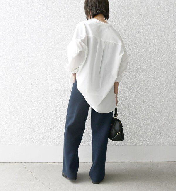 SHIPS any「《一部追加予約》SHIPS any:〈洗濯機可能〉REPREVE バンド カラー シャツ」|シャツ・ブラウス|