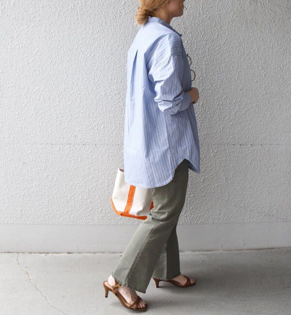 SHIPS any「《一部追加予約》SHIPS any:〈洗濯機可能〉REPREVE バンド カラー シャツ」|シャツ・ブラウス|