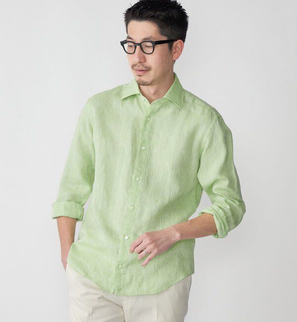 SHIPS「SHIPS: ウォッシュド リネン 無地 シャツ」|シャツ・ブラウス|
