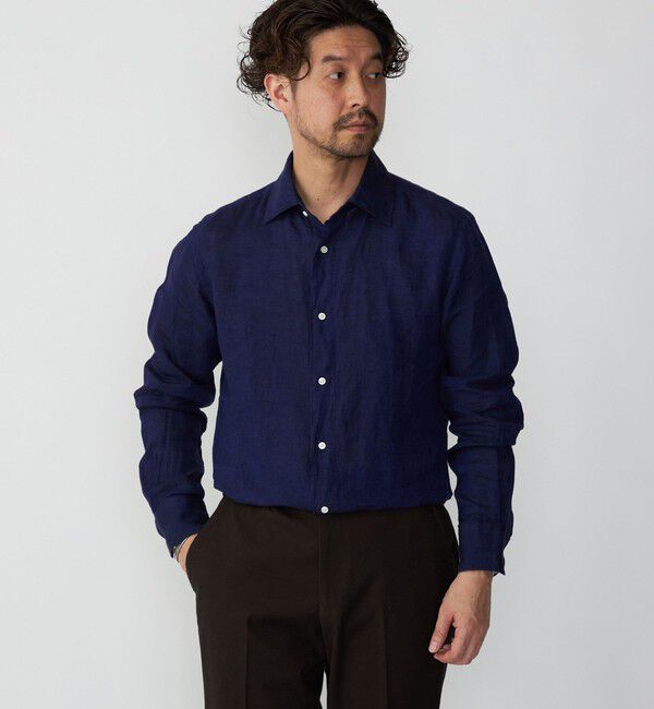 SHIPS「SHIPS: ウォッシュド リネン 無地 シャツ」|シャツ・ブラウス|