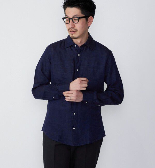 SHIPS「SHIPS: ウォッシュド リネン 無地 シャツ」|シャツ・ブラウス|