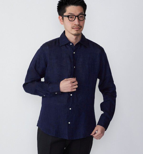 SHIPS「SHIPS: ウォッシュド リネン 無地 シャツ」|シャツ・ブラウス|