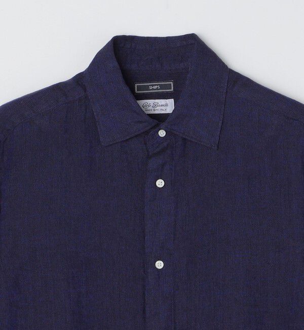 SHIPS「SHIPS: ウォッシュド リネン 無地 シャツ」|シャツ・ブラウス|