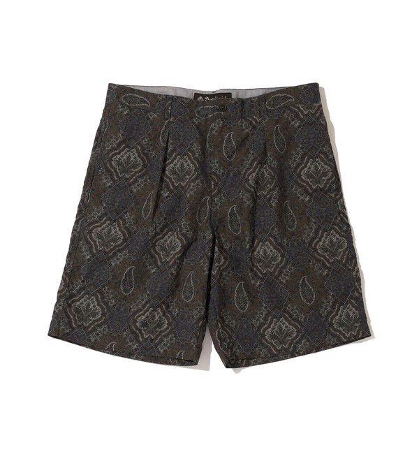 SHIPS「Southwick Gate Label: コロニアルプリント バミューダショーツ」|チノ|チャコールグレー