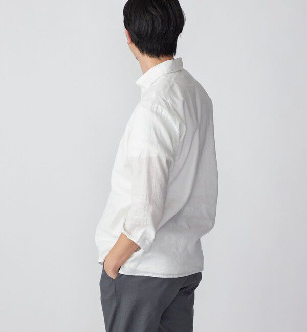 SHIPS「SHIPS: SOLOTEX(R) サフィランリネン リラックス 7スリーブ カプリシャツ」|シャツ・ブラウス|