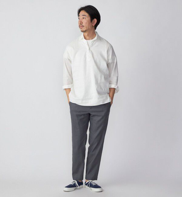 SHIPS「SHIPS: SOLOTEX(R) サフィランリネン リラックス 7スリーブ カプリシャツ」|シャツ・ブラウス|