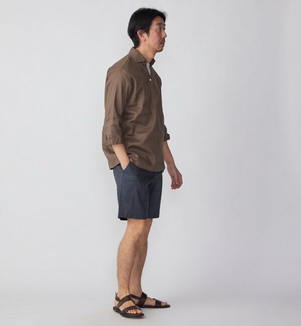 SHIPS「SHIPS: SOLOTEX(R) サフィランリネン リラックス 7スリーブ カプリシャツ」|シャツ・ブラウス|