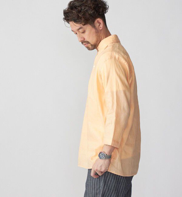 SHIPS「SHIPS: SOLOTEX(R) サフィランリネン リラックス 7スリーブ カプリシャツ」|シャツ・ブラウス|