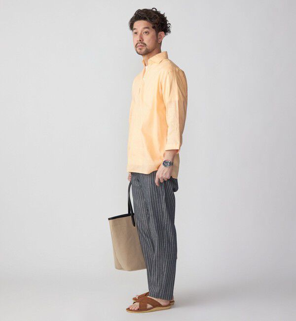 SHIPS「SHIPS: SOLOTEX(R) サフィランリネン リラックス 7スリーブ カプリシャツ」|シャツ・ブラウス|