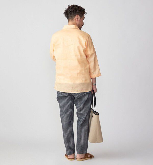 SHIPS「SHIPS: SOLOTEX(R) サフィランリネン リラックス 7スリーブ カプリシャツ」|シャツ・ブラウス|