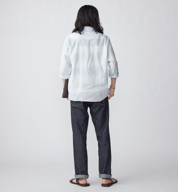 SHIPS「SHIPS: SOLOTEX(R) サフィランリネン リラックス 7スリーブ カプリシャツ」|シャツ・ブラウス|