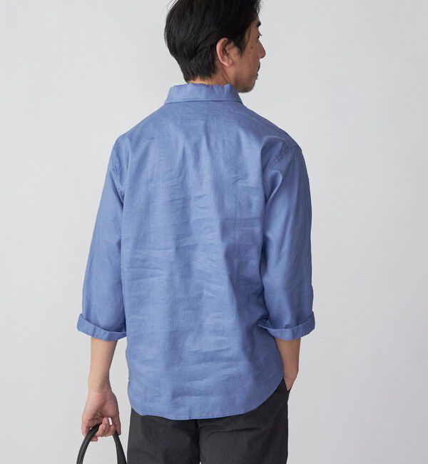 SHIPS「SHIPS: SOLOTEX(R) サフィランリネン リラックス 7スリーブ カプリシャツ」|シャツ・ブラウス|