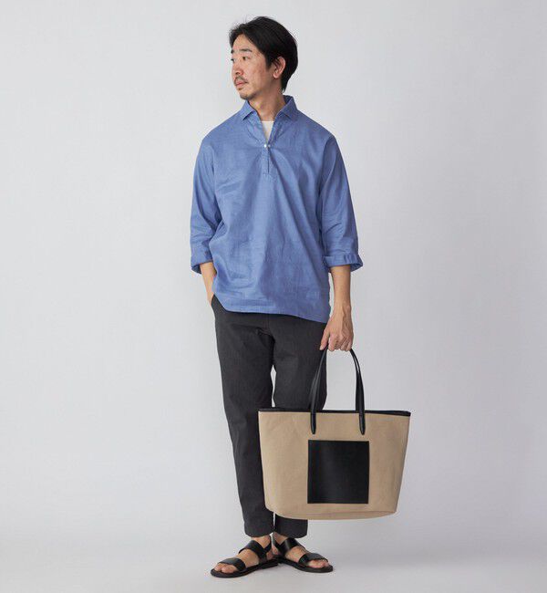 SHIPS「SHIPS: SOLOTEX(R) サフィランリネン リラックス 7スリーブ カプリシャツ」|シャツ・ブラウス|