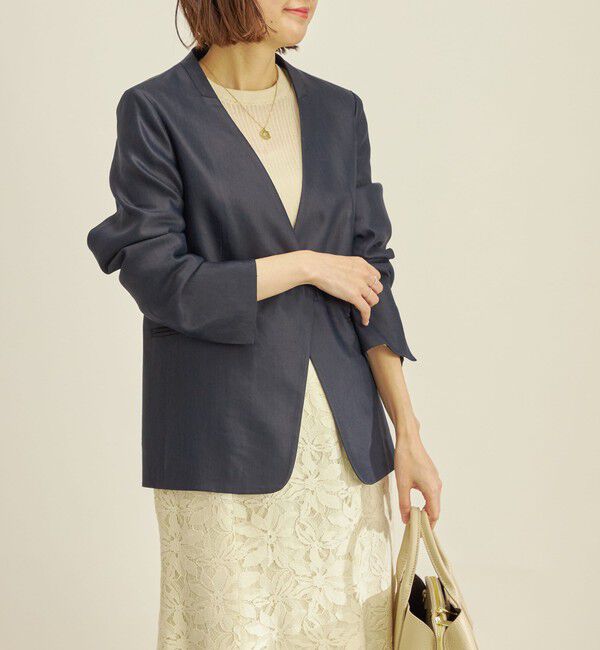 SHIPS for women「NALYA セットアップ ノーラペル ジャケット◇」|ノーカラージャケット|