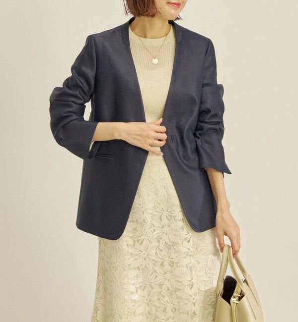 SHIPS for women「NALYA セットアップ ノーラペル ジャケット◇」|ノーカラージャケット|