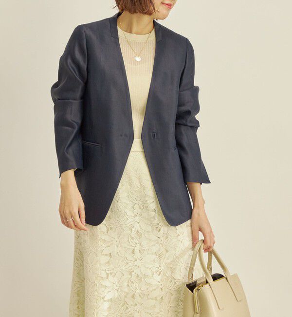 SHIPS for women「NALYA セットアップ ノーラペル ジャケット◇」|ノーカラージャケット|