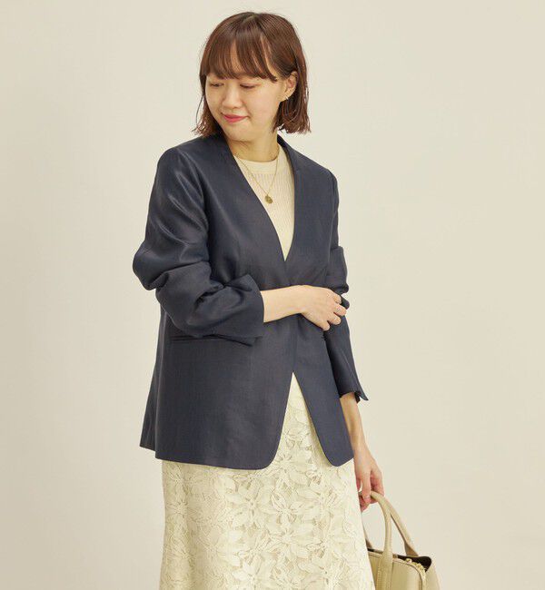 SHIPS for women「NALYA セットアップ ノーラペル ジャケット◇」|ノーカラージャケット|