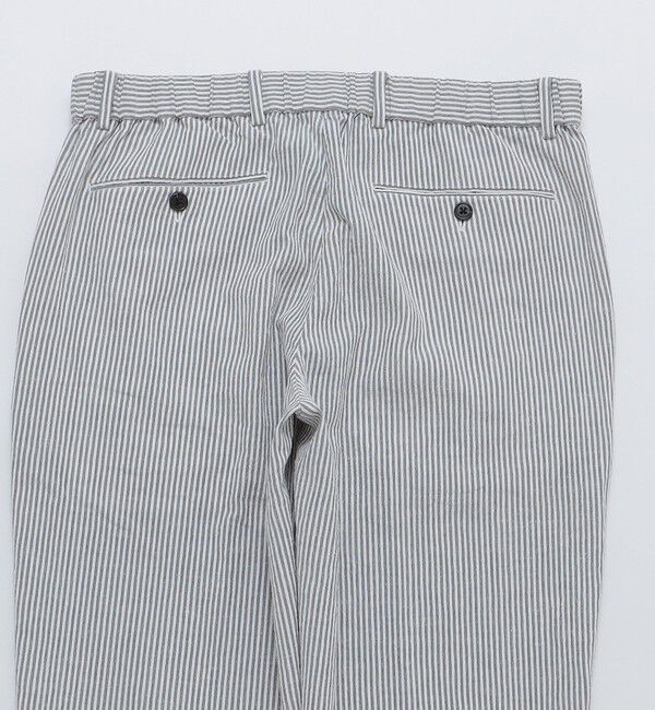 SHIPS「SHIPS:〈手洗い可能〉 サフィラン リネン シアサッカー パンツ (セットアップ対応)」|スラックス|