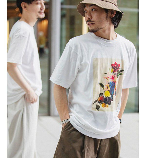 SHIPS「SHIPS: KILLIMAN JAH LOW WORKS コラージュ プリント Tシャツ」|Tシャツ・カットソー|