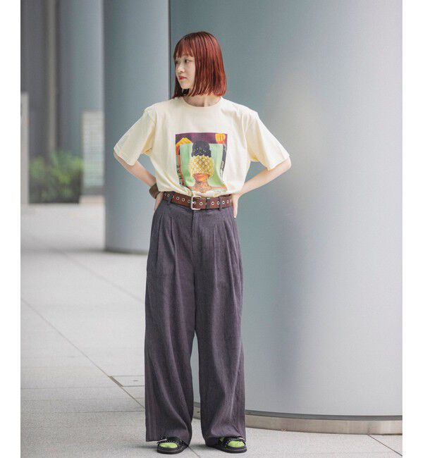 SHIPS「SHIPS: KILLIMAN JAH LOW WORKS コラージュ プリント Tシャツ」|Tシャツ・カットソー|