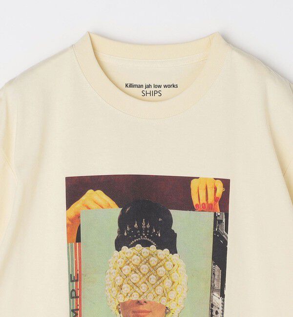 SHIPS「SHIPS: KILLIMAN JAH LOW WORKS コラージュ プリント Tシャツ」|Tシャツ・カットソー|