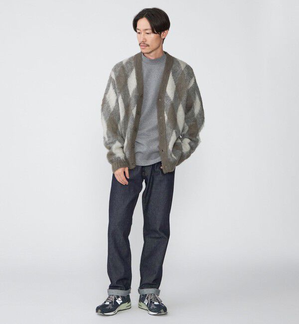 SHIPS「SHIPS: モヘヤ アーガイル Vネック ニット カーディガン」|カーディガン|