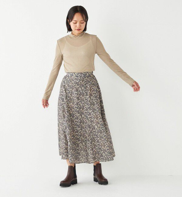 SHIPS Colors 「SHIPS Colors:〈洗濯機可能〉MULHOUSE レオパード フレアスカート」|スカート|
