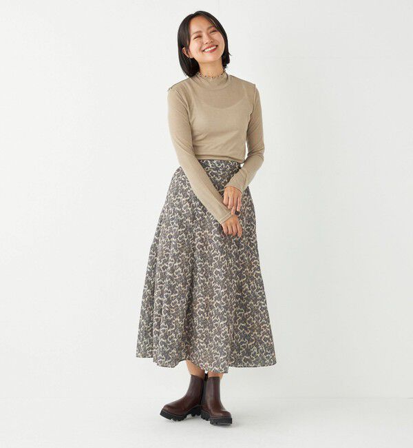 SHIPS Colors 「SHIPS Colors:〈洗濯機可能〉MULHOUSE レオパード フレアスカート」|スカート|