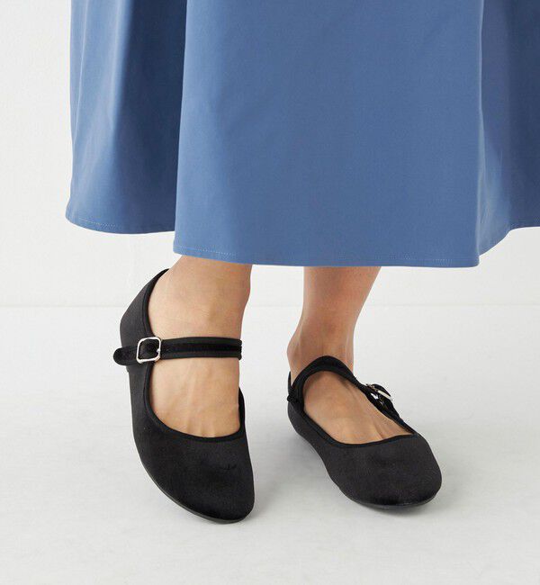 SHIPS Colors 「Sophora:ベロア メリージェーン シューズ」|その他|ブラック