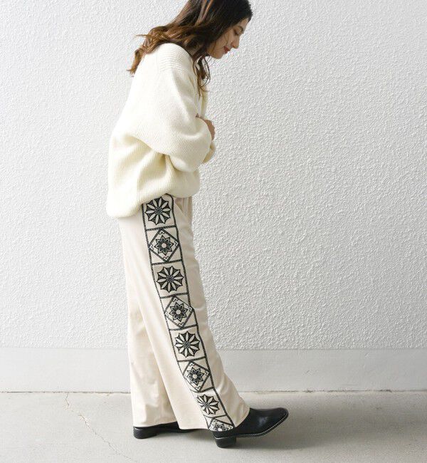 SHIPS any「bon_meur:〈洗濯機可能〉ベロア カットワーク パンツ」|その他|