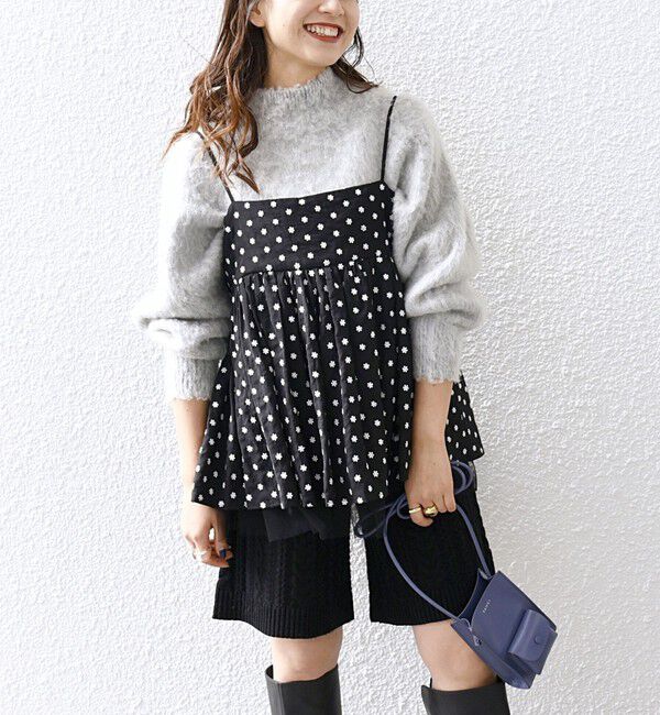 SHIPS any「bon_meur: フラワー エンブロイダリー キャミ ブラウス」|シャツ・ブラウス|