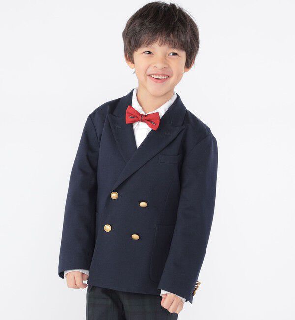 SHIPS KIDS「SHIPS KIDS:110～130cm / ポンチ ダブル ジャケット」|テーラードジャケット|