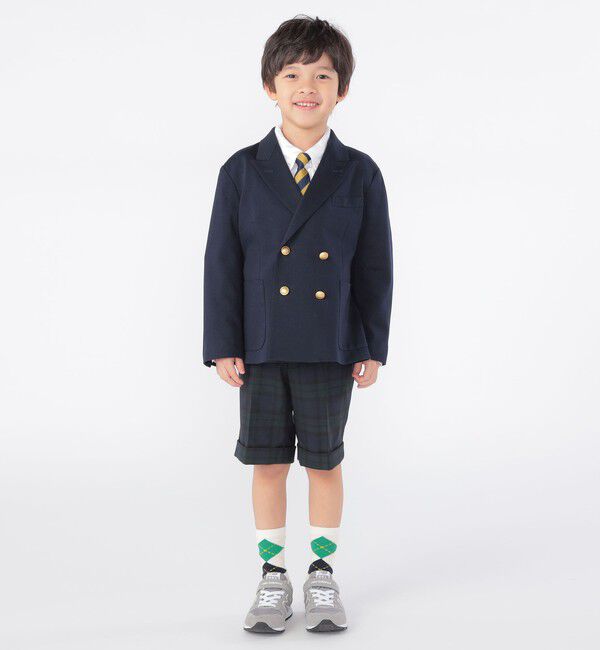 SHIPS KIDS「SHIPS KIDS:110～130cm / ポンチ ダブル ジャケット」|テーラードジャケット|