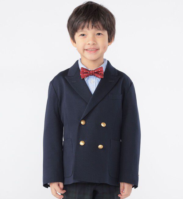 SHIPS KIDS「SHIPS KIDS:110～130cm / ポンチ ダブル ジャケット」|テーラードジャケット|