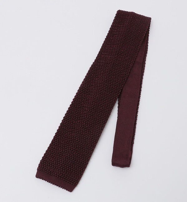 SHIPS「SOZZI: シルク ニット タイ」|ネクタイ・蝶ネクタイ|ワイン
