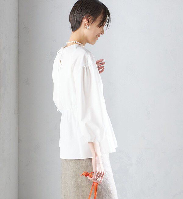 SHIPS for women「〈手洗い可能〉ポリエステル 綿 ウエスト ゴム ブラウス ◇」|シャツ・ブラウス|