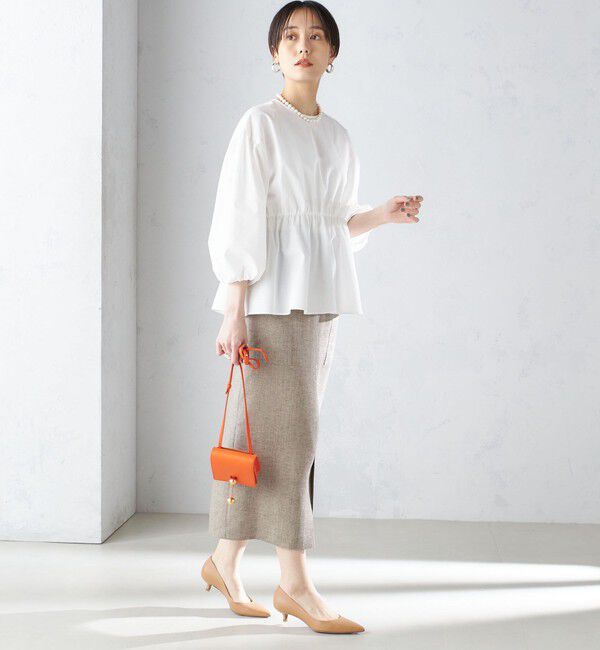 SHIPS for women「〈手洗い可能〉ポリエステル 綿 ウエスト ゴム ブラウス ◇」|シャツ・ブラウス|