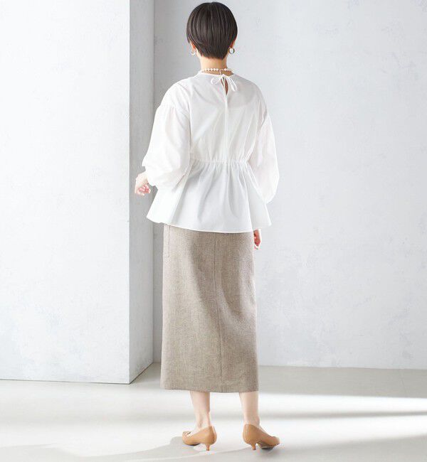 SHIPS for women「〈手洗い可能〉ポリエステル 綿 ウエスト ゴム ブラウス ◇」|シャツ・ブラウス|