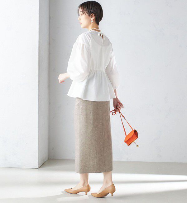 SHIPS for women「〈手洗い可能〉ポリエステル 綿 ウエスト ゴム ブラウス ◇」|シャツ・ブラウス|