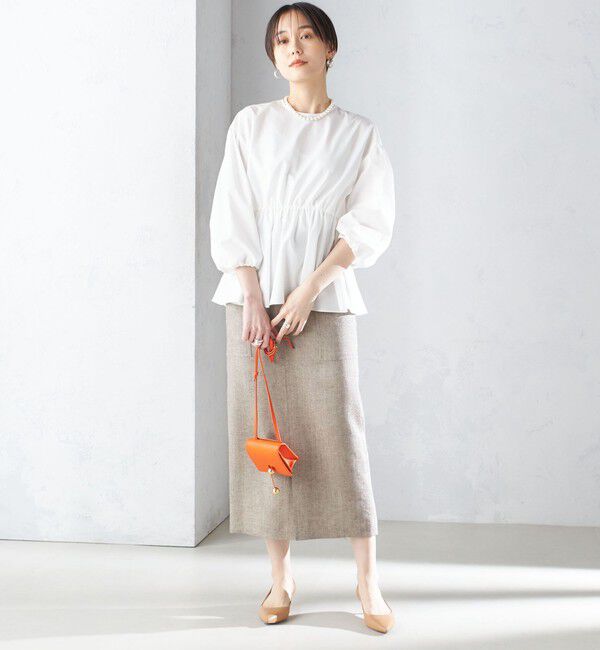 SHIPS for women「〈手洗い可能〉ポリエステル 綿 ウエスト ゴム ブラウス ◇」|シャツ・ブラウス|