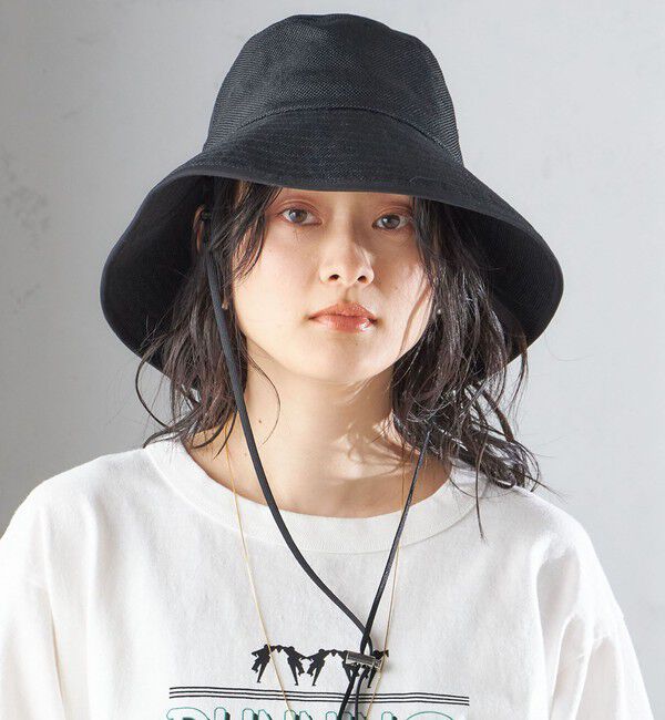 SHIPS for women「Rmeria:〈UVカット / 手洗い可能〉ペーパーライク パイピング ハット 」|ハット|