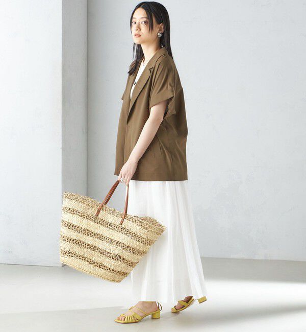 SHIPS for women「〈手洗い可能〉強撚 半袖 テーラードジャケット ◇」|テーラードジャケット|