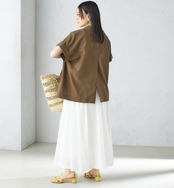 SHIPS for women「〈手洗い可能〉強撚 半袖 テーラードジャケット ◇」|テーラードジャケット|