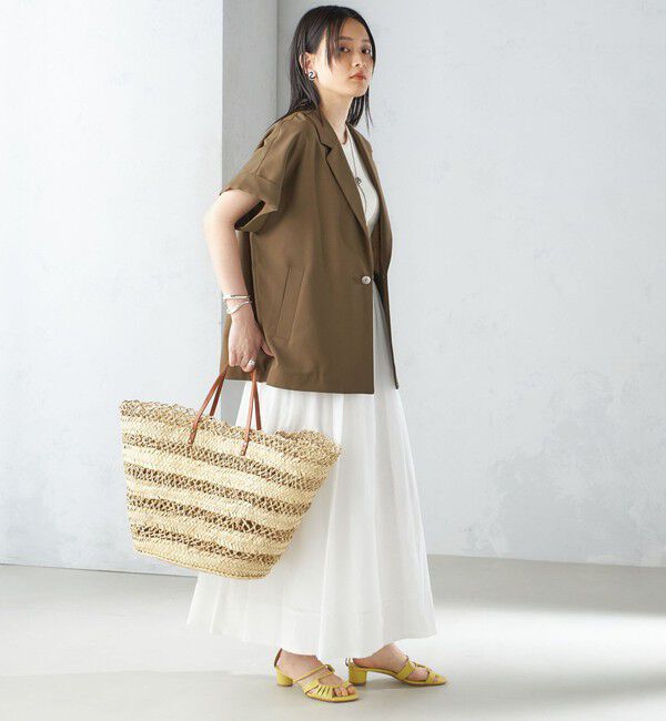 SHIPS for women「〈手洗い可能〉強撚 半袖 テーラードジャケット ◇」|テーラードジャケット|