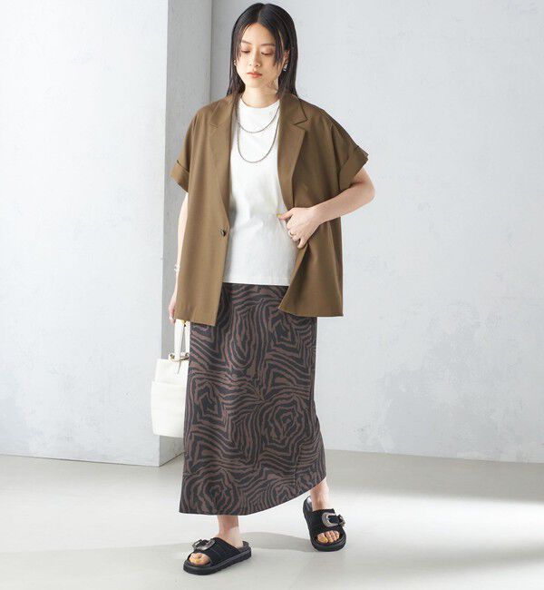 SHIPS for women「〈手洗い可能〉強撚 半袖 テーラードジャケット ◇」|テーラードジャケット|