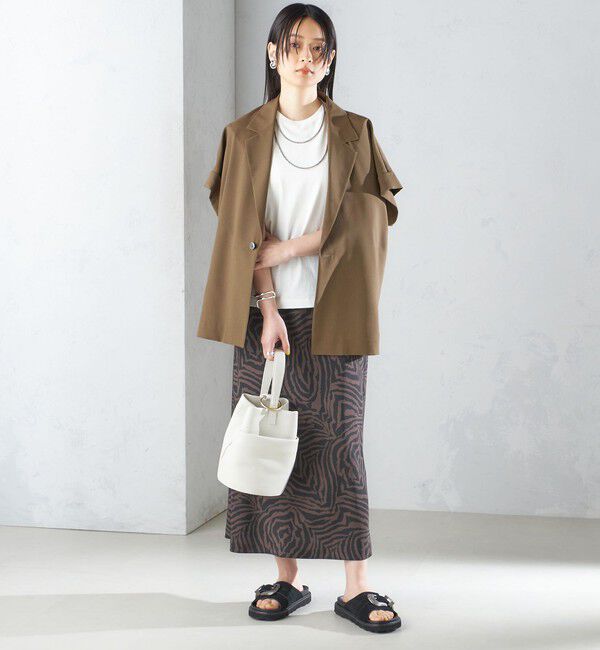 SHIPS for women「〈手洗い可能〉強撚 半袖 テーラードジャケット ◇」|テーラードジャケット|