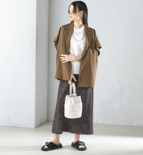 SHIPS for women「〈手洗い可能〉強撚 半袖 テーラードジャケット ◇」|テーラードジャケット|